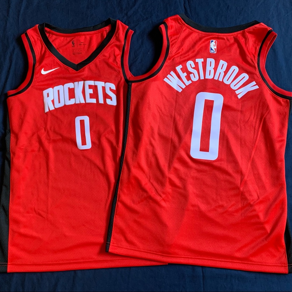 Nike NBA Rockets Westbrook Authentic Swingman Jersey Size Small & Medium NWT